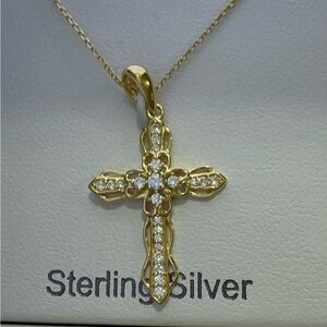 Cynthia Rowley Gold and Silver Cross Necklace